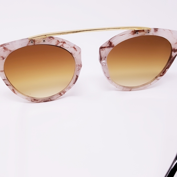 Marble Pattern Round Mirrored Sunglasses - Picture 7 of 7